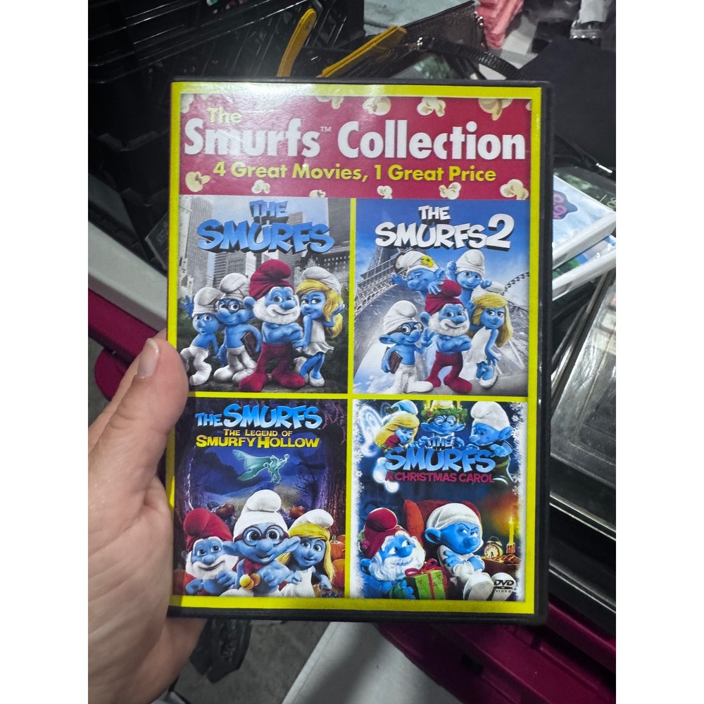 The Smurfs Collection DVD 4 Movie Set Smurfs 1 2 Smurfy Hollow Christmas Carol